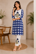 Cotton Co-ord Set With Elegant Floral Print Detailing &nbsp;