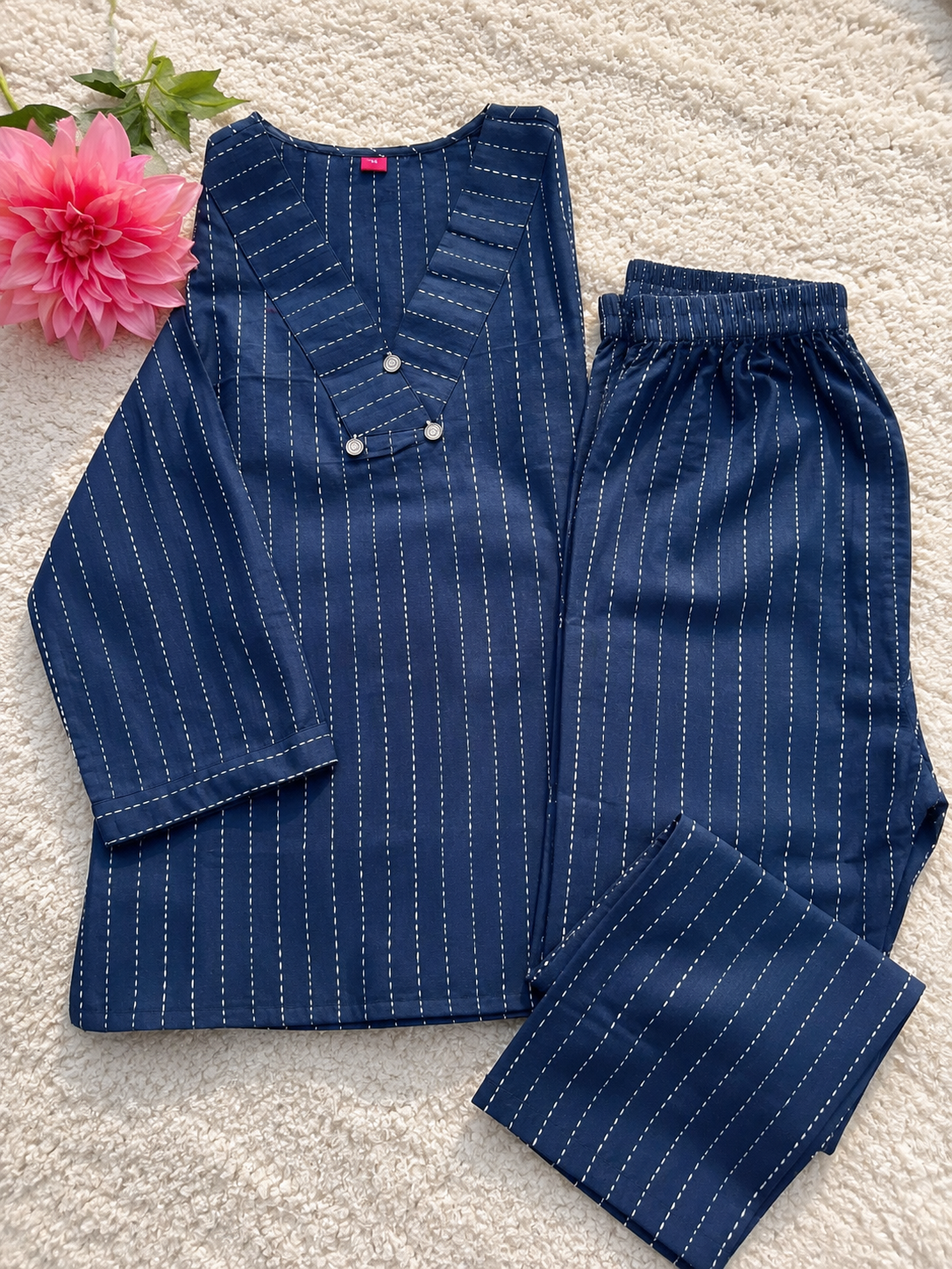 Pure Cotton Two Piece Set