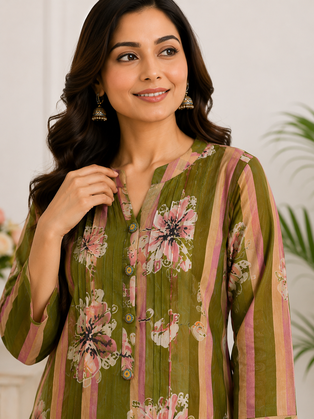 Cotton Three Piece Dress Set