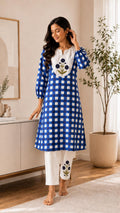 Cotton Co-ord Set With Elegant Floral Print Detailing &nbsp;